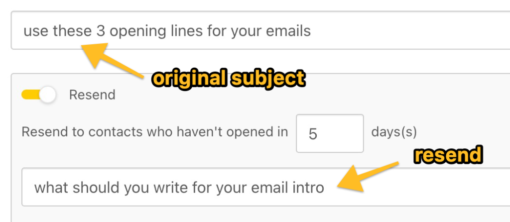 easily resend an email message to subscribers who haven’t opened