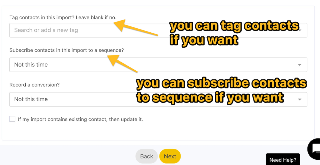 import subscribers step 4