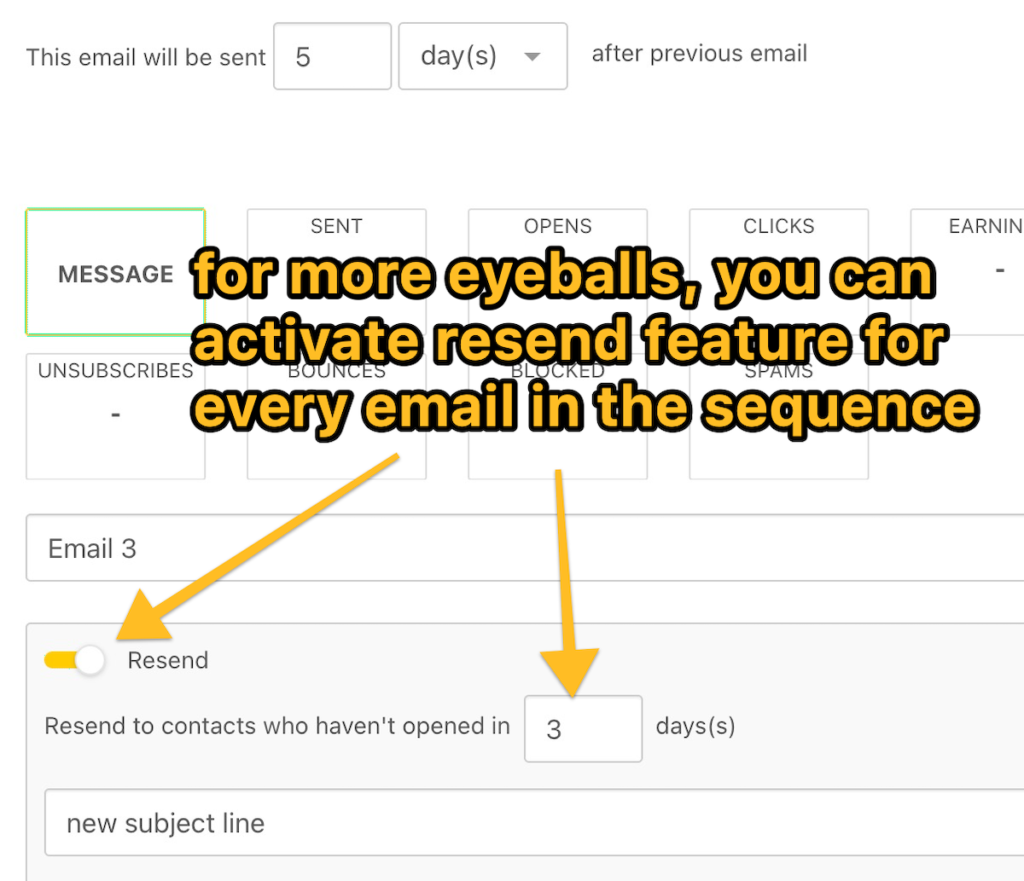 how to set up an email drip campaign - step 4