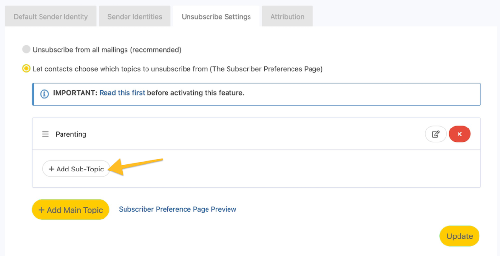 how to build an unsubscribe page - step 5