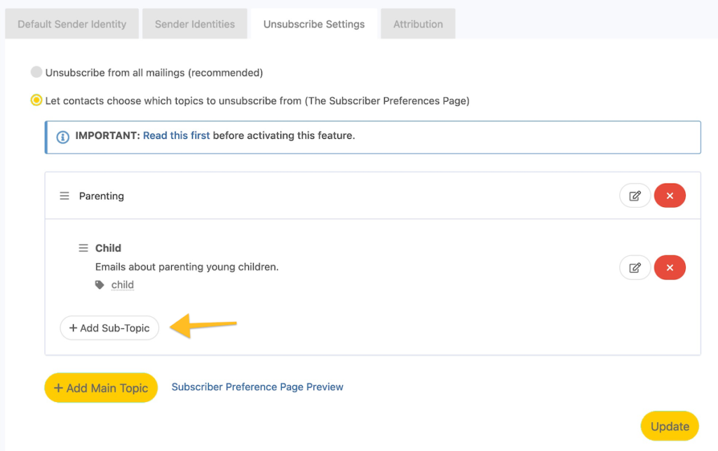 how to build an unsubscribe page - step 8