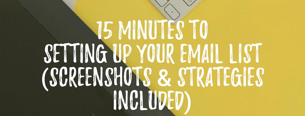how to set up an email subscriber list