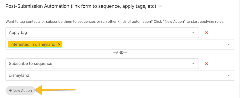 set up email subscriber list - step 8